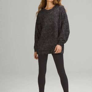 Lululemon Womens Perfectly Oversized Cotton Crew Sweatshirt Gray Sz 4